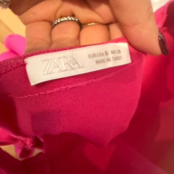 Zara Hot Pink Dress With Bow Detail - Picture 7 of 7